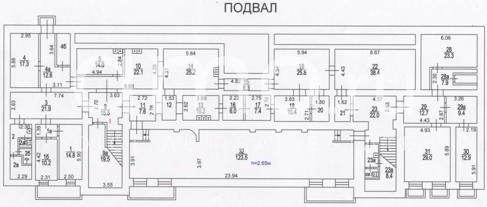 Планировка офиса 4576 м², 1 этаж, Административное здание «г Москва, Заречная ул., 9»